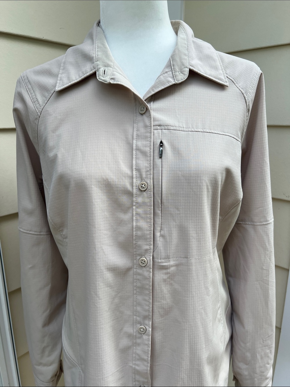 Columbia Omni-Shade Sun Protection Long Sleeve Shirt Hiking Fishing Boating - Picture 4 of 13
